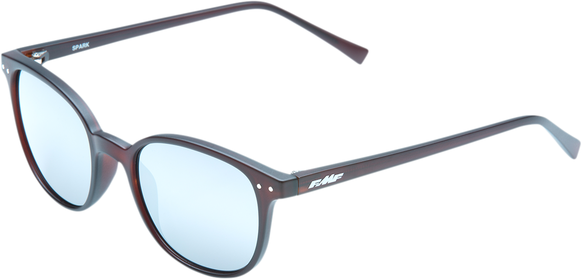 FMF Spark Sunglasses - Matte Crystal Rootbeer - Silver Mirror Lens F-61505-252-01