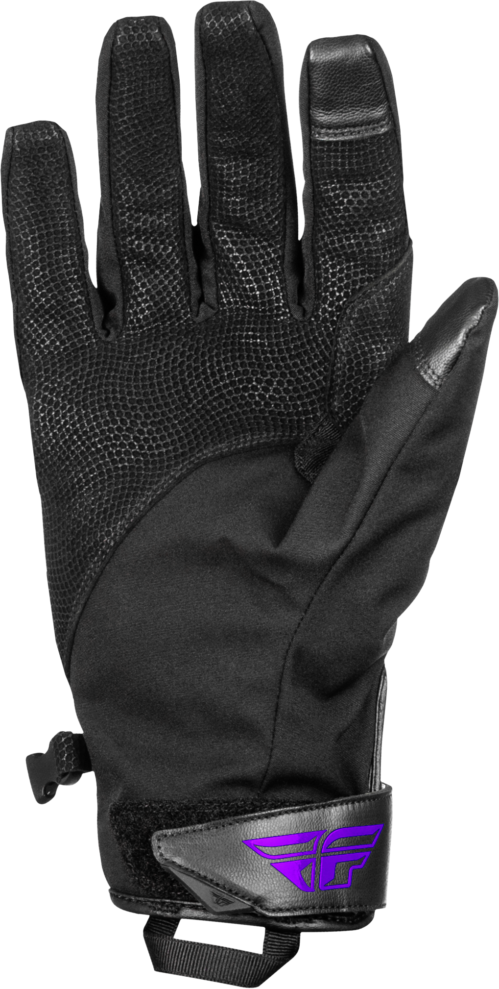 Title Long Gloves Black/Purple 2x