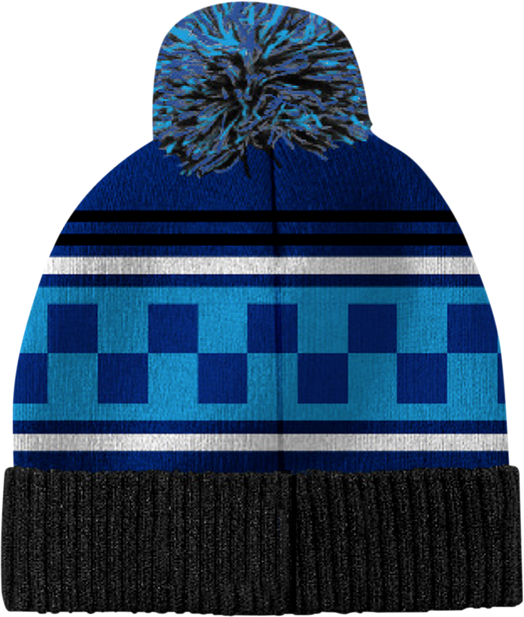 YAMAHA APPAREL Yamaha Racing Pom Beanie - Black/Blue NP21A-H3242