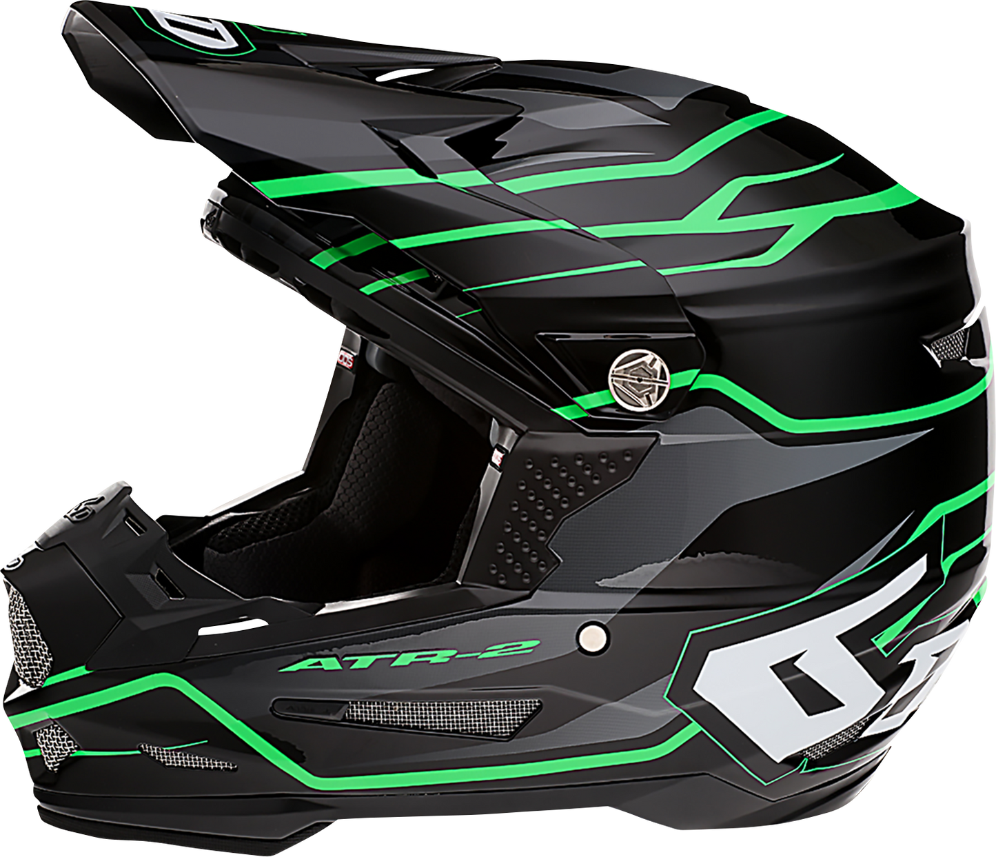 6D HELMETS ATR-2 Helmet - Phase - Black/Green - 2XL 12-2849