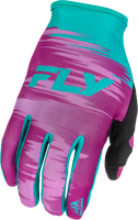 GIRL'S LITE GLOVES PINK/TURQUOISE YL