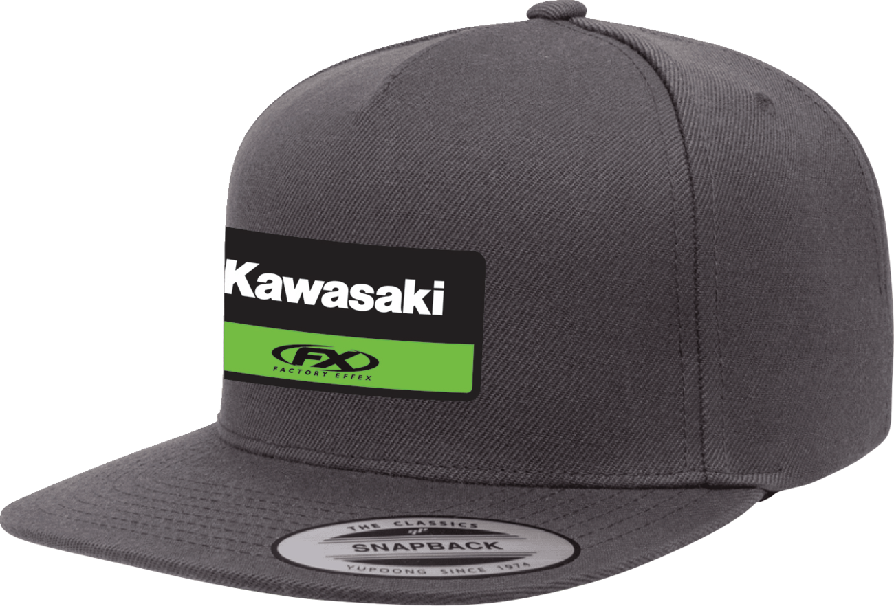 FACTORY EFFEX Kawasaki Victory Snapback hat - Charcoal Gray 28-86102
