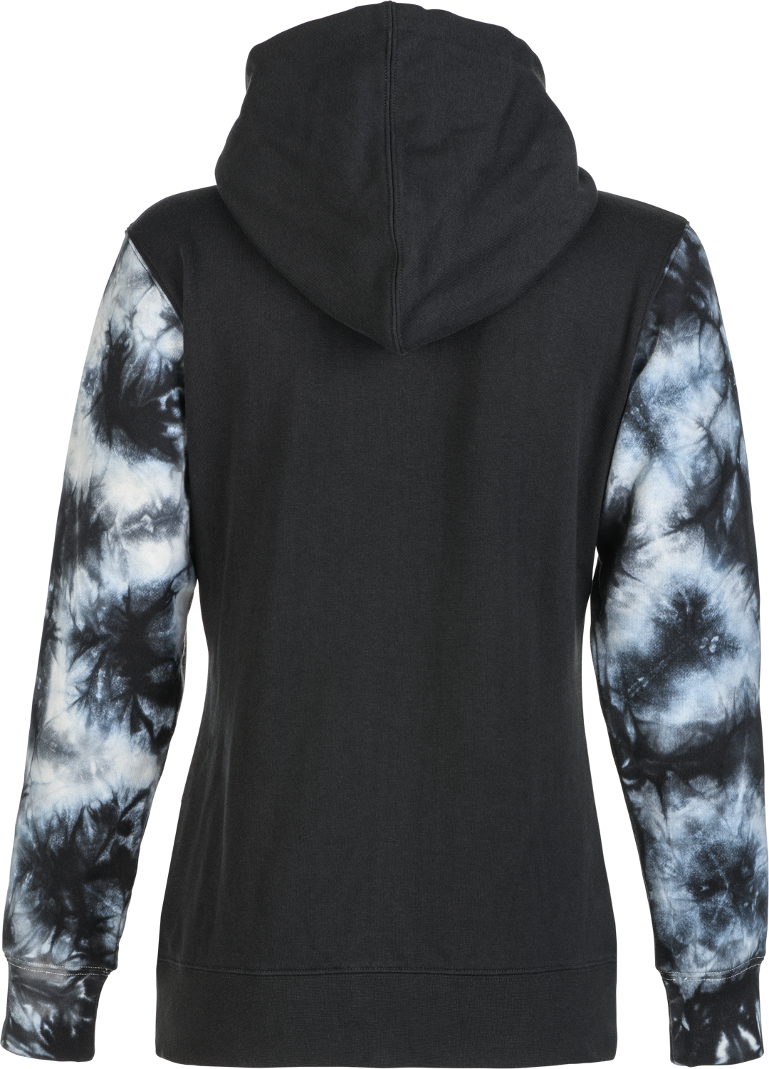 Women's Fly Tie Dye Zip Up Hoodie Black/Grey Sm