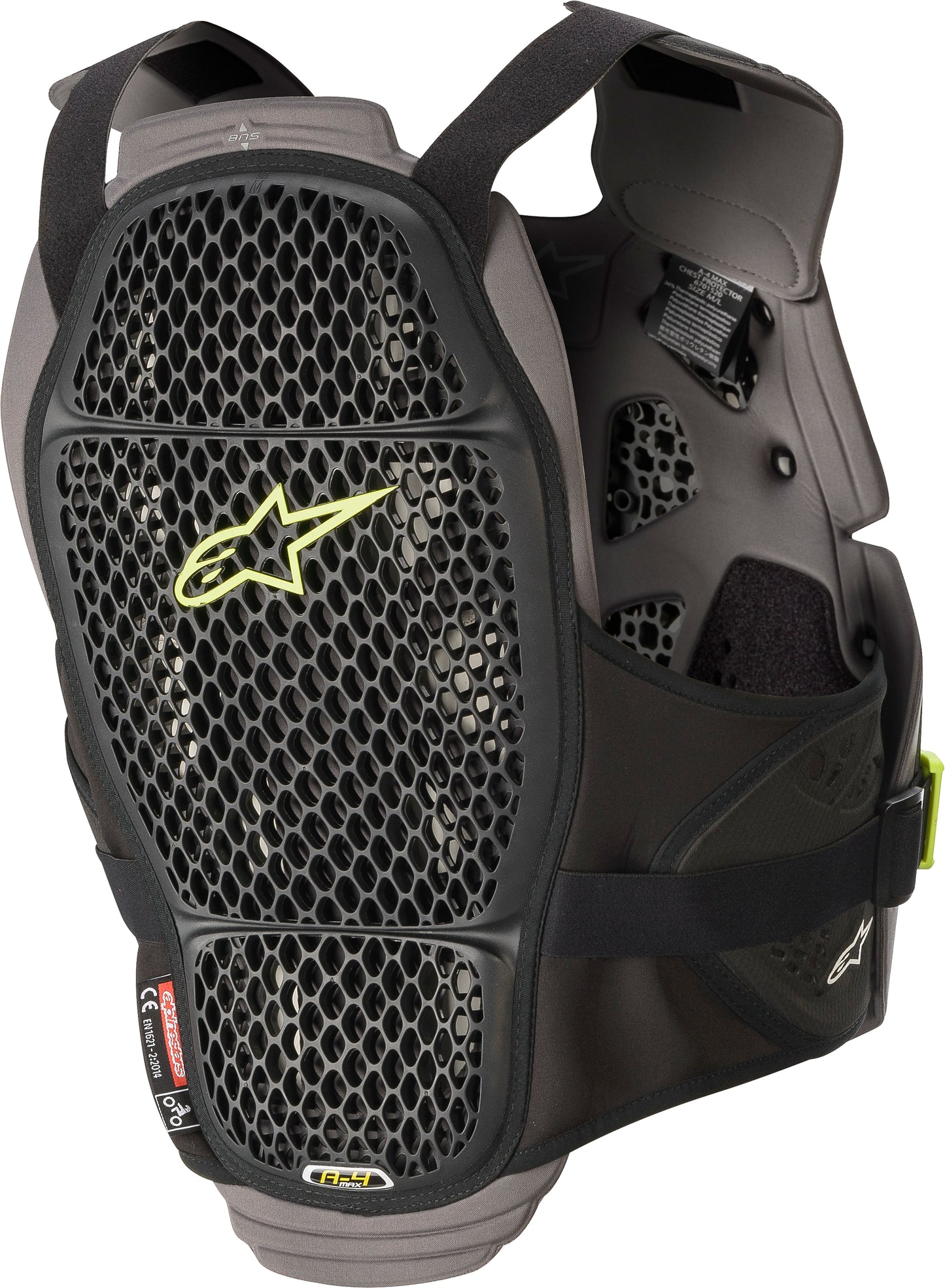 A 4 Max Chest Protector Blk/Anth/Fluo Ylw Md/Lg