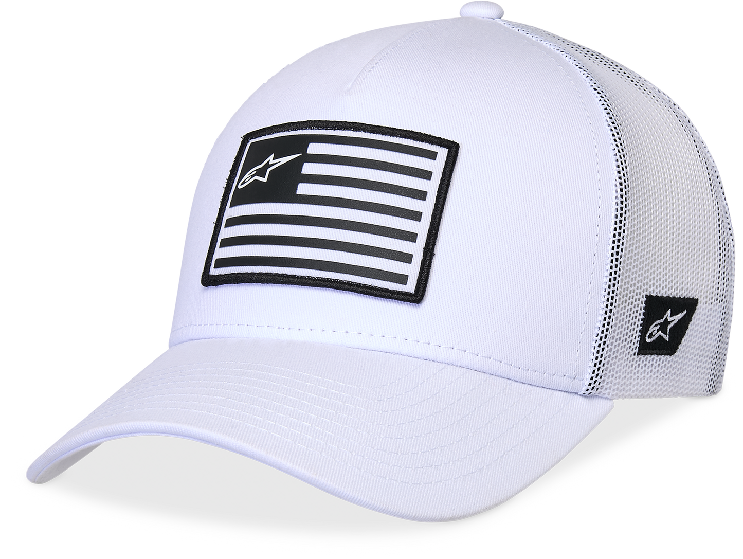 Flag Snapback Hat White/White
