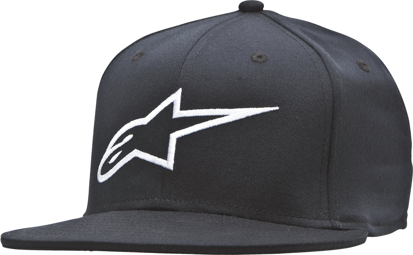 Ageless Flat Bill Hat Black/White Sm/Md