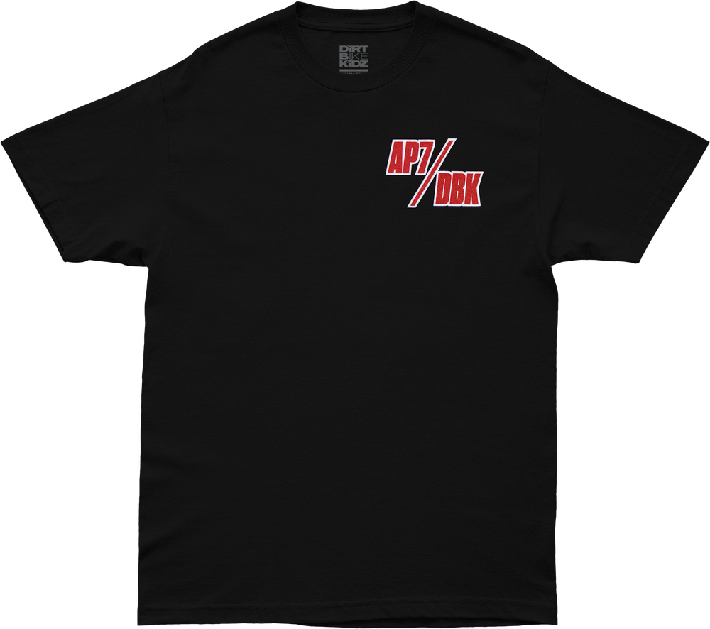 AP7 HOLESHOT TEE BLACK SM