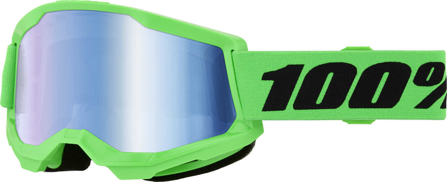 Strata 2 Goggle Neon Green Blue Mirror Lens