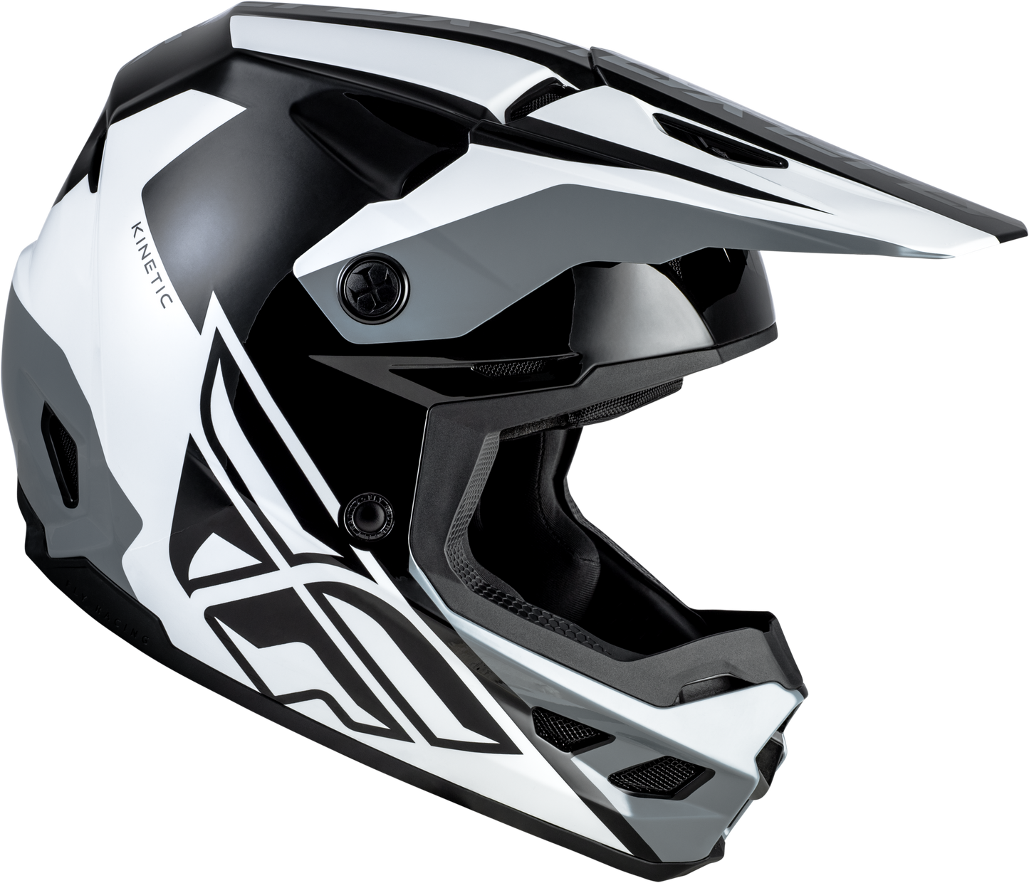 Kinetic Crest Helmet Black/White/Grey Md