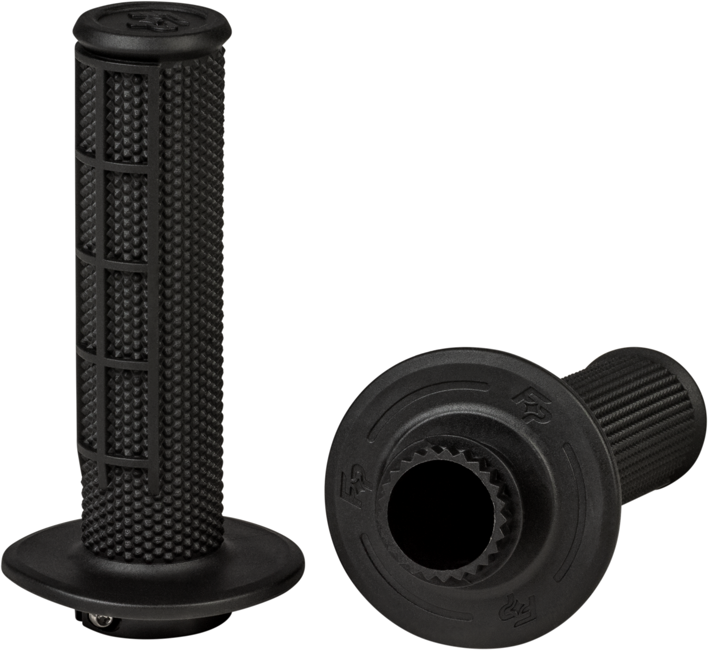 Control Mx Lock On Grips Black Half Waffle