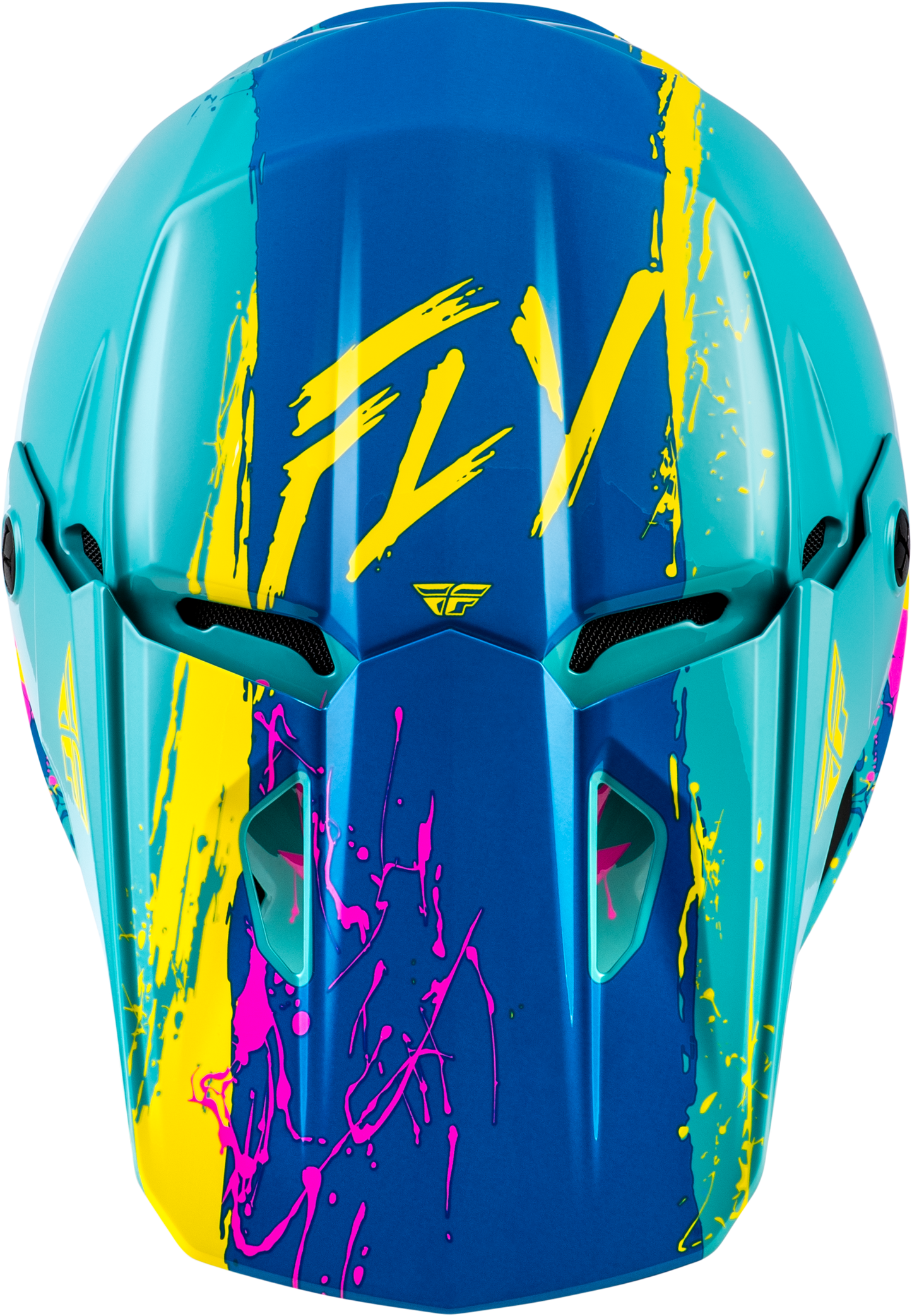 Youth Kinetic Drip Helmet Turquoise/Pink/Yellow Yl