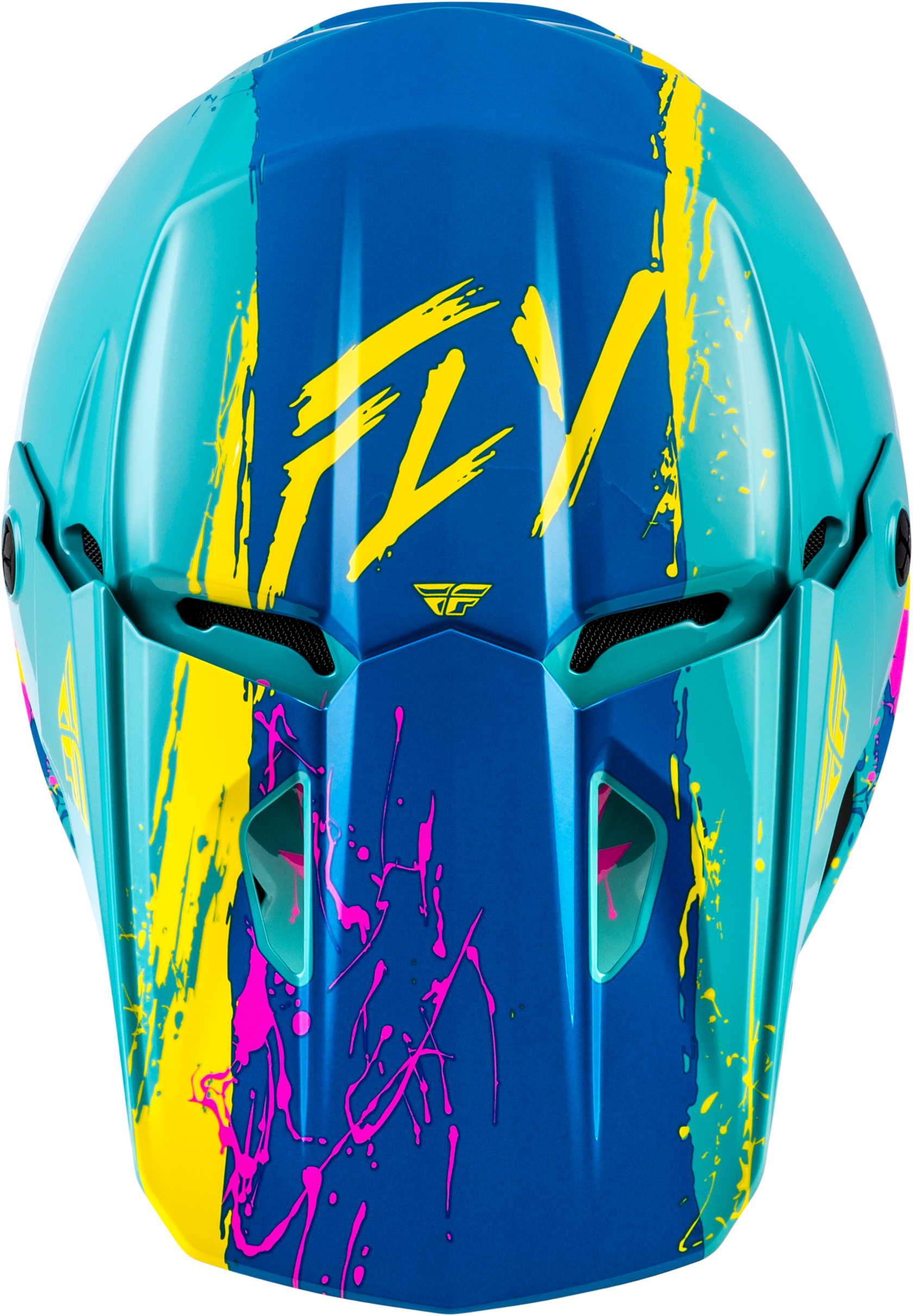 Youth Kinetic Drip Helmet Turquoise/Pink/Yellow Yl