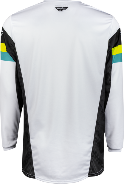 Kinetic Prix Jersey White/Black/Hi Vis Xl