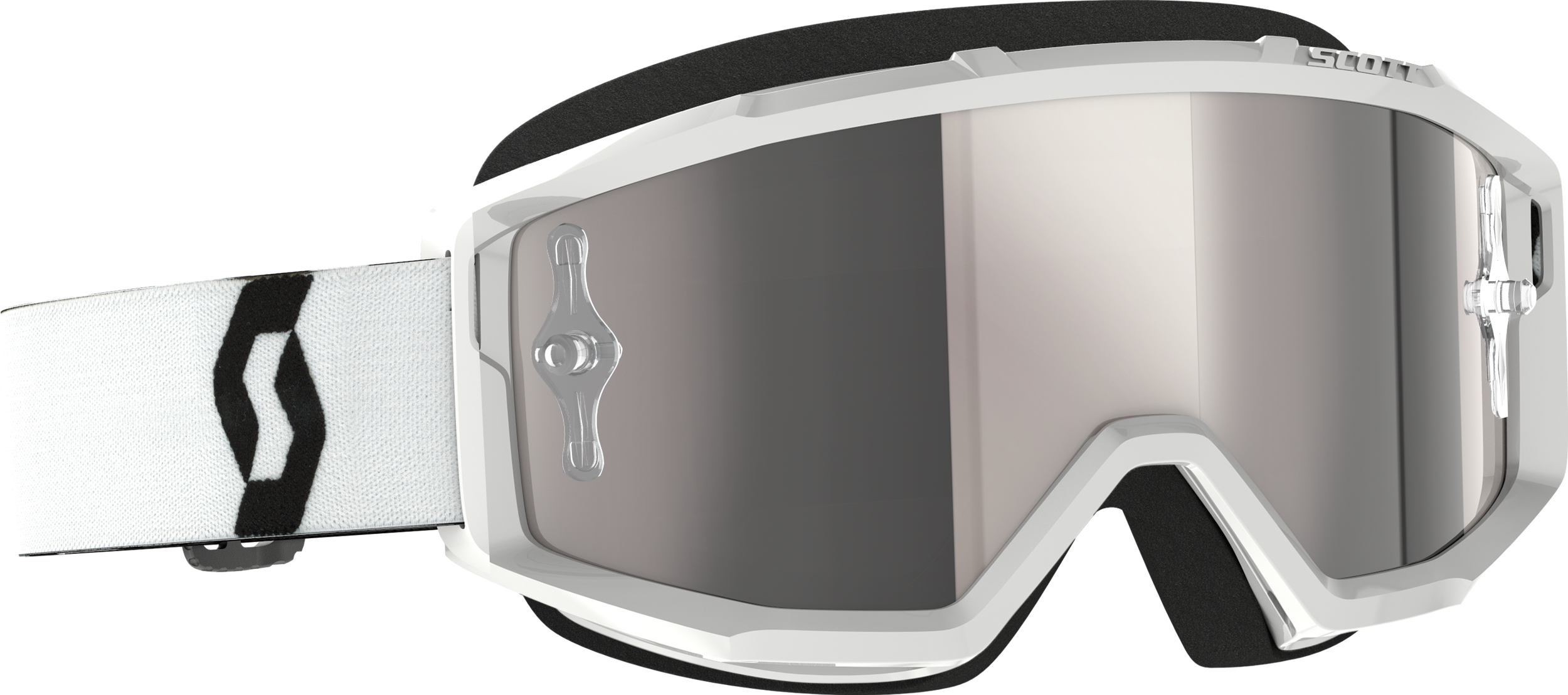 Primal Goggle White Silver Chrome Works