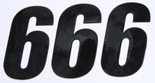 Number 6 Black 6" 3/Pk