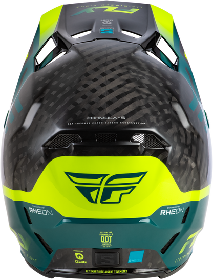 Formula S Carbon Byte Helmet Black Carbon/Teal/Lime Md