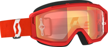 Primal Goggle Red/White Orange Chrome Works
