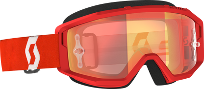 Primal Goggle Red/White Orange Chrome Works
