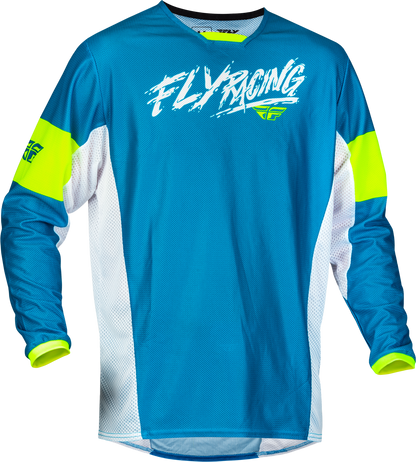 Yth Kinetic Mesh Khaos Jersey Blue/White/Hi Vis Ym