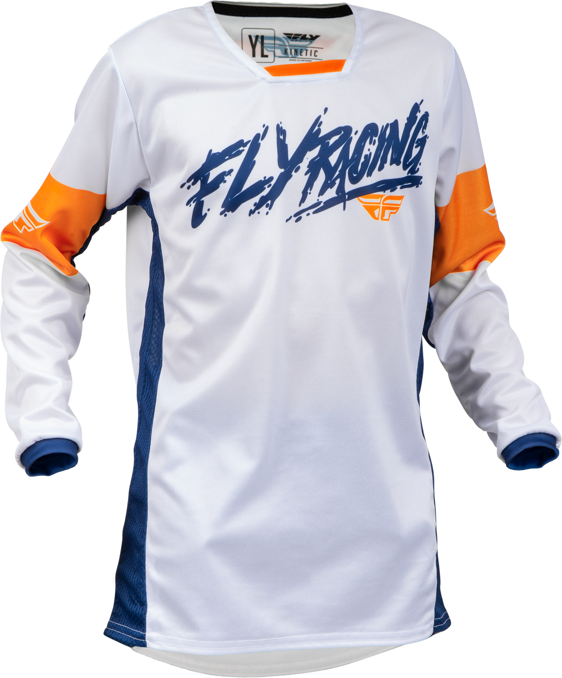 Youth Kinetic Khaos Jersey White/Navy/Orange Yx