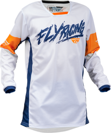 Youth Kinetic Khaos Jersey White/Navy/Orange Ys