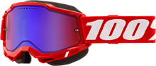 Accuri 2 Snowmobile Goggle Neon Red Mirror Red/Blue Lens