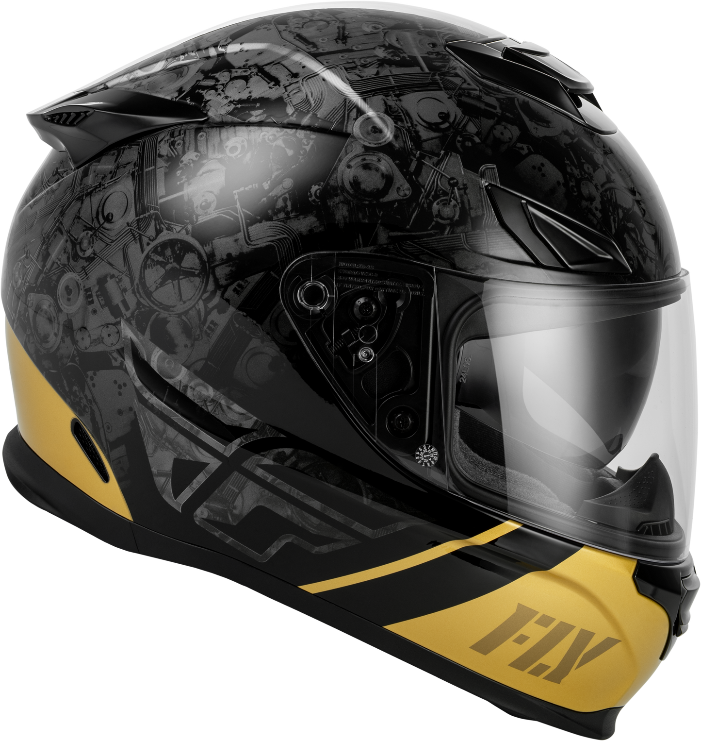 Sentinel Mech Helmet Black/Grey/Gold Sm
