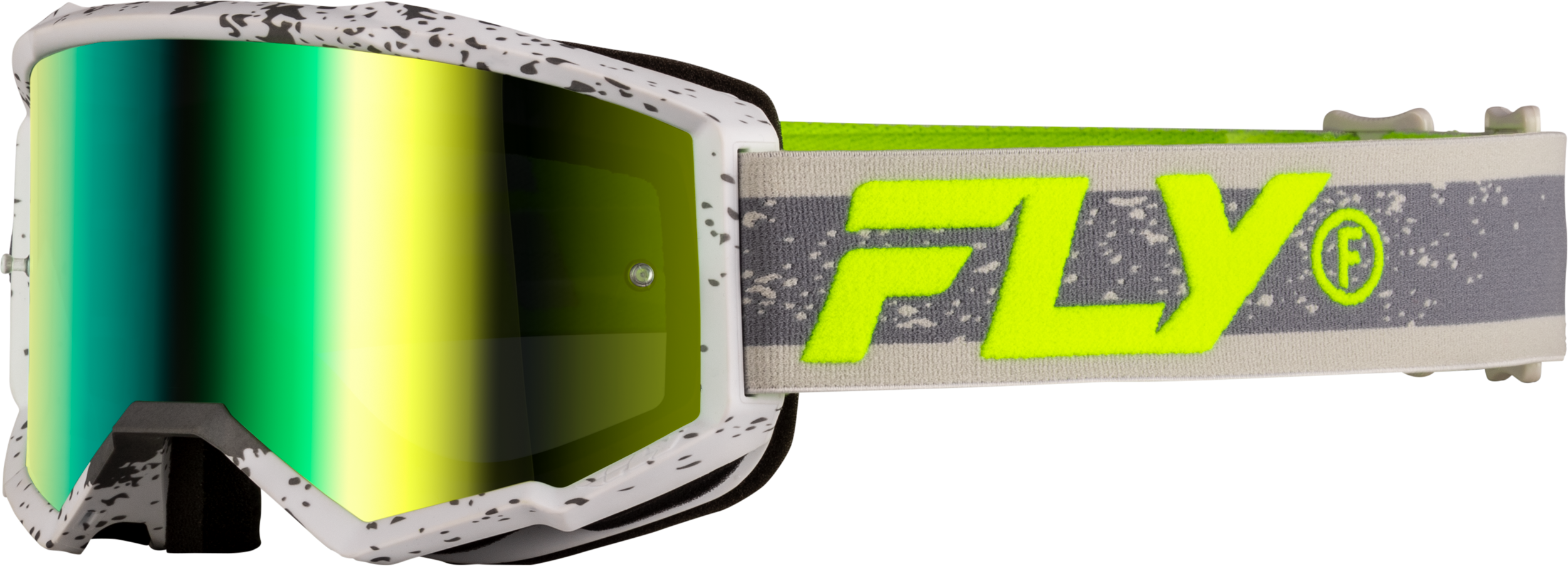 Yth Zone Goggle Drk Gry/Hi Vis W/ Iridescent Grn Mirror Lens