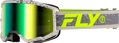 Zone Goggle Dark Grey/Hi Vis W/ Iridescent Grn Mirror Lens