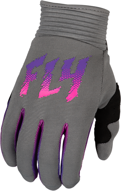 Youth F 16 Gloves Grey/Pink/Purple Ym