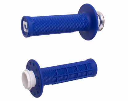 ODI Micro X Lock On Grip Half Waffle - Blue/Silver