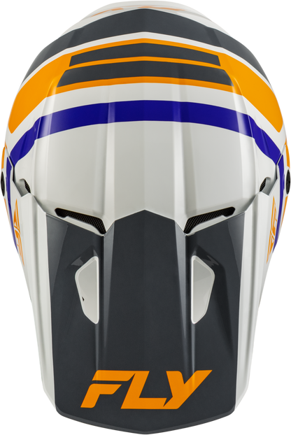 Youth Kinetic Scrap Helmet White/Orange/Blue/Grey Yl
