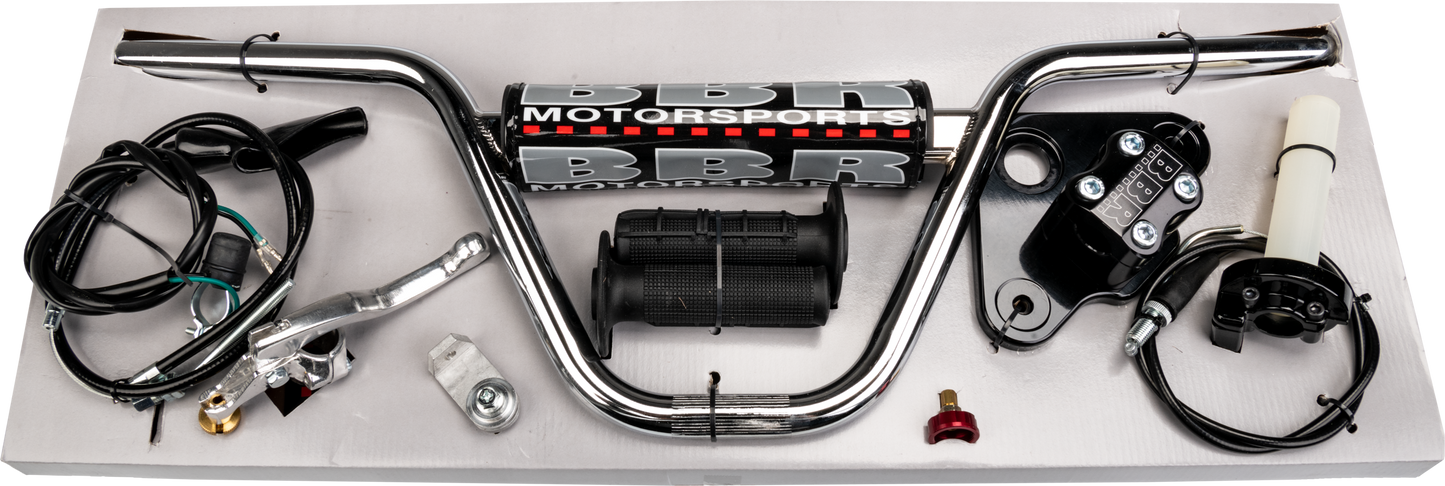H Bar/Triple Clamp Kit Black