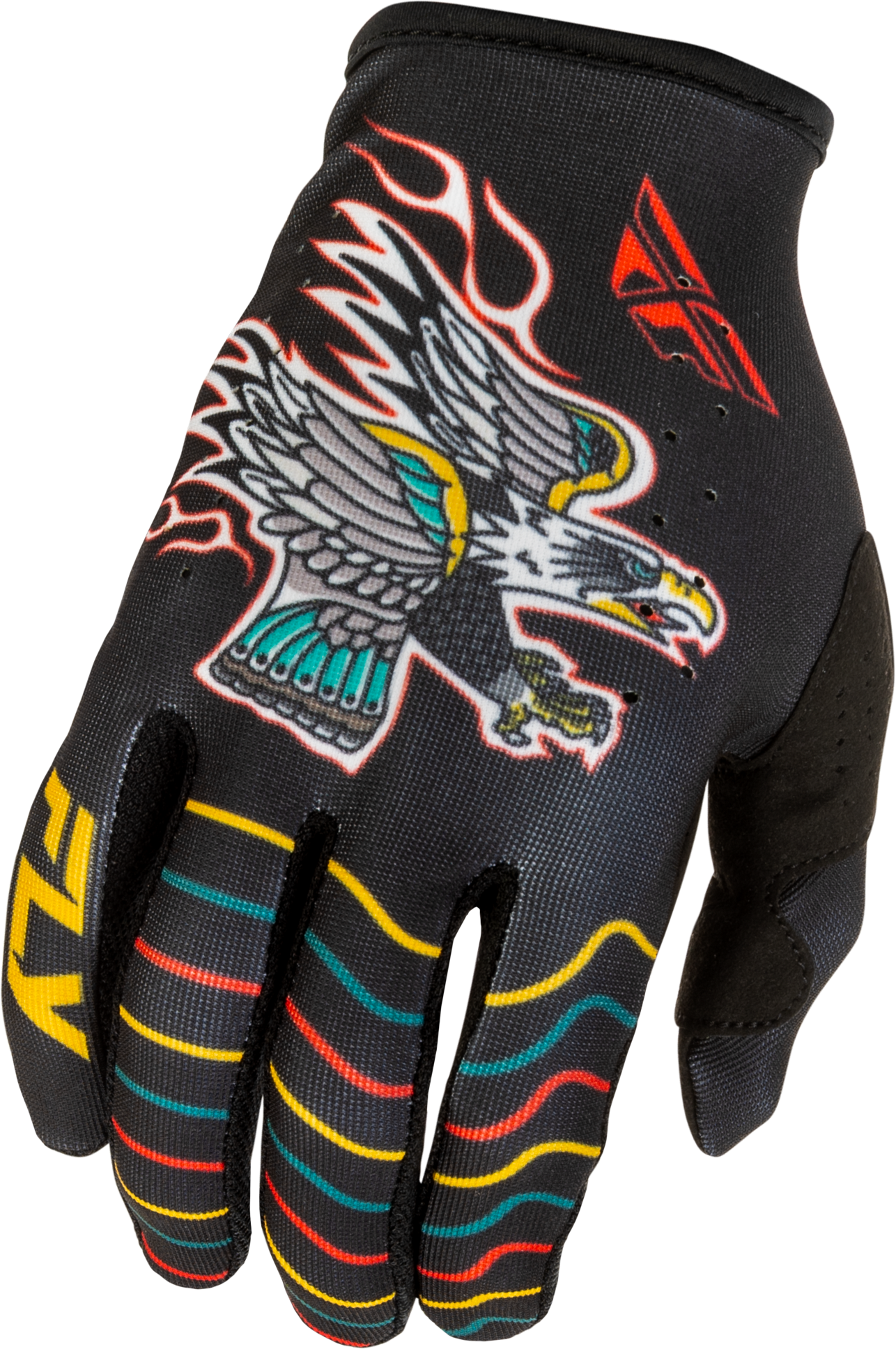 Youth Lite Americana Gloves Black/Red/Gold Ys