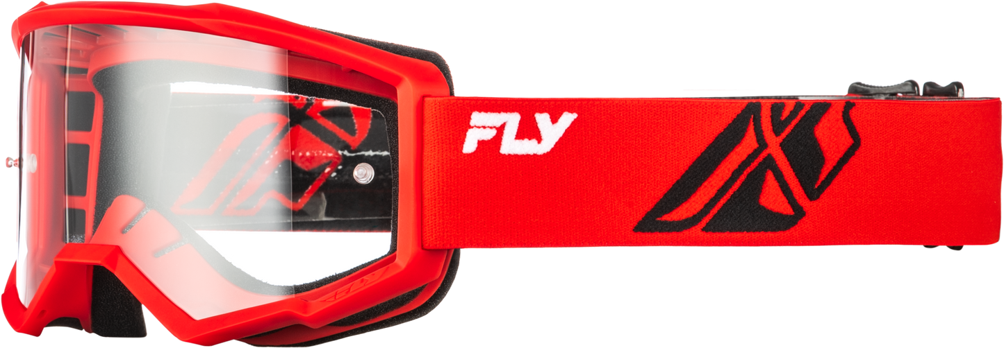Youth Focus Goggle Red/Black W/ Clear Lens