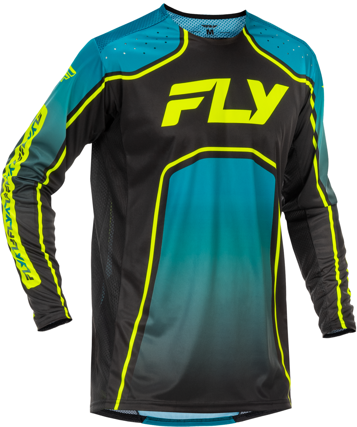 Rayce Bicycle Jersey Teal/Black/Lime Xl