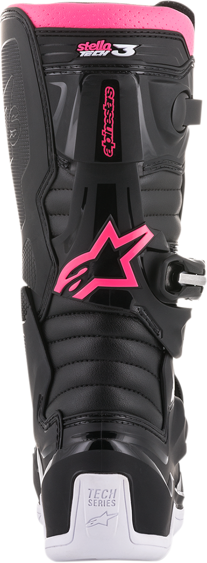 ALPINESTARS Stella Tech 3 Boots - Black/White/Pink - US 8 / EU 39 2013218-130-8