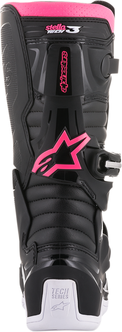 ALPINESTARS Stella Tech 3 Boots - Black/White/Pink - US 9 / EU 41 2013218-130-9