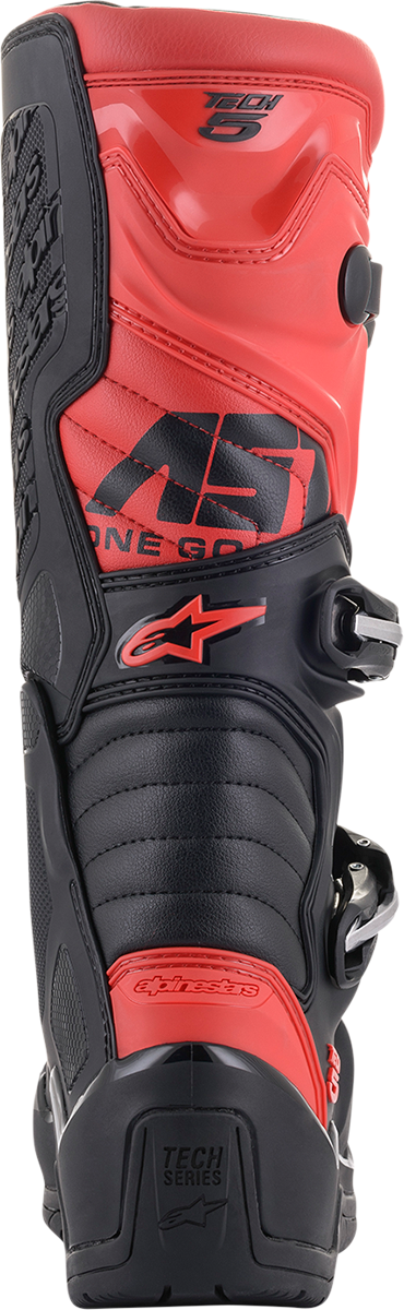 ALPINESTARS Tech 5 Boots - Black/Red- US 10 / EU 44.5 2015015-13-10