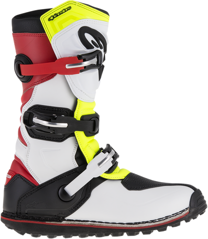 ALPINESTARS Tech-T Boots - White/Red/Yellow Fluorescent/Black - US 8 / EU 42 2004017-2351-8