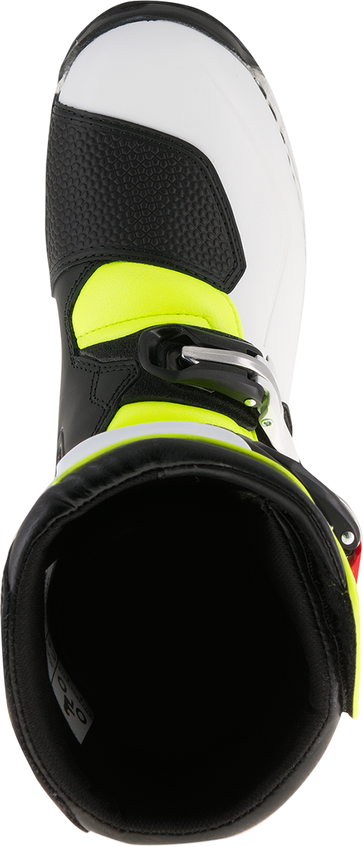 ALPINESTARS Tech-T Boots - White/Red/Yellow Fluorescent/Black - US 10 / EU 44.5 2004017-2351-10