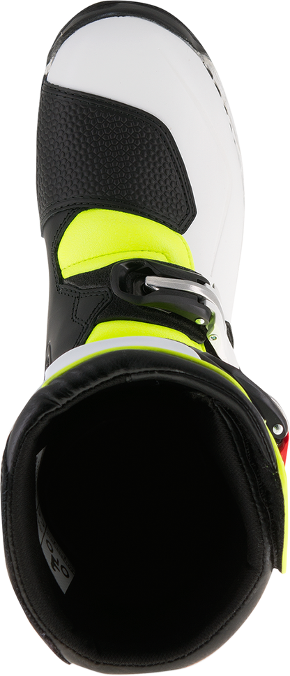 ALPINESTARS Tech-T Boots - White/Red/Yellow Fluorescent/Black - US 10 / EU 44.5 2004017-2351-10