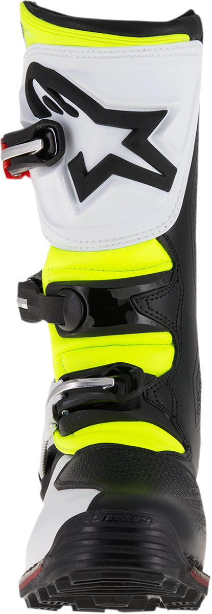 ALPINESTARS Tech-T Boots - White/Red/Yellow Fluorescent/Black - US 10 / EU 44.5 2004017-2351-10