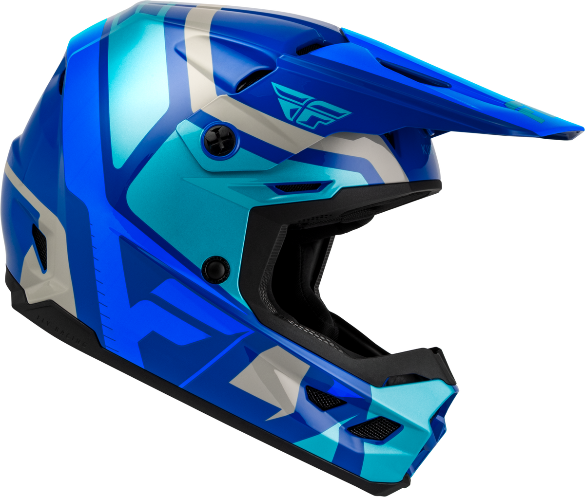 Youth Kinetic Scrap Helmet Blue/Light Blue/Grey Ys