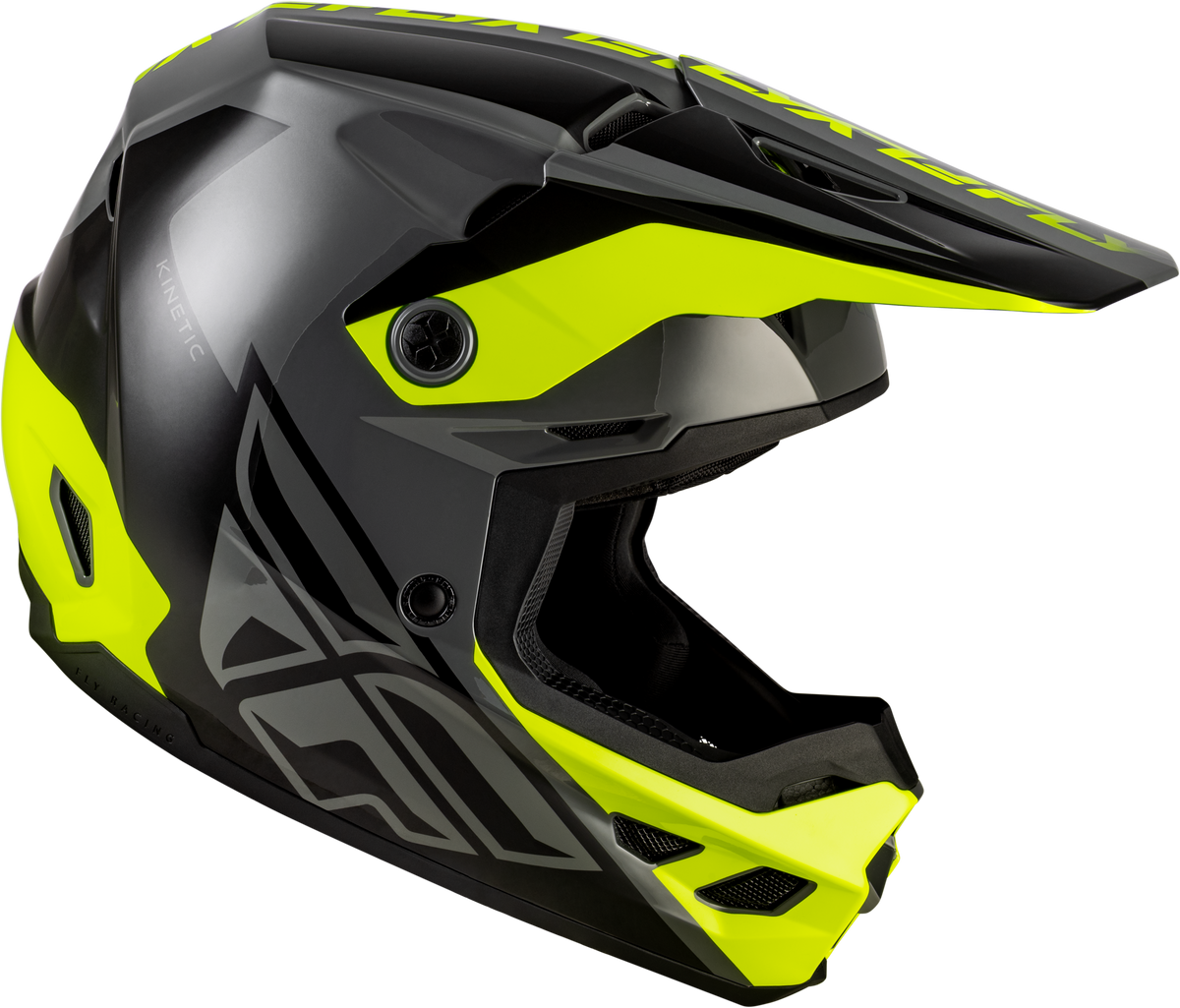 Kinetic Crest Helmet Grey/Black/Hi Vis Xs