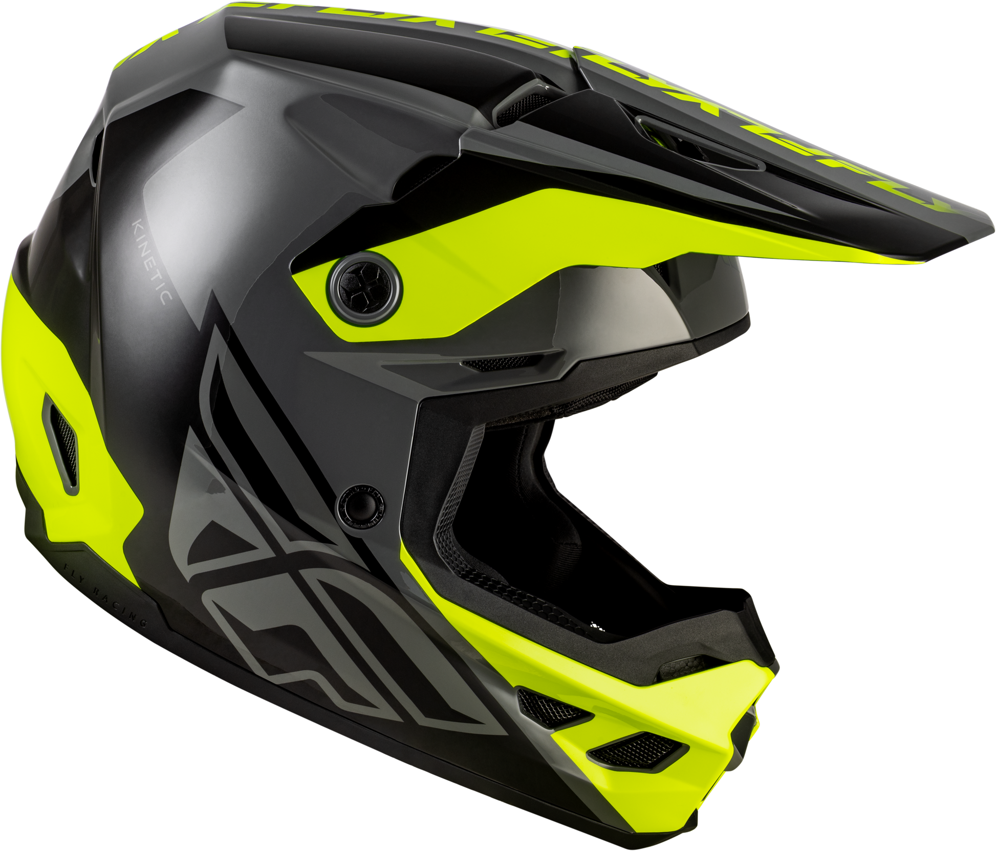 Kinetic Crest Helmet Grey/Black/Hi Vis Sm