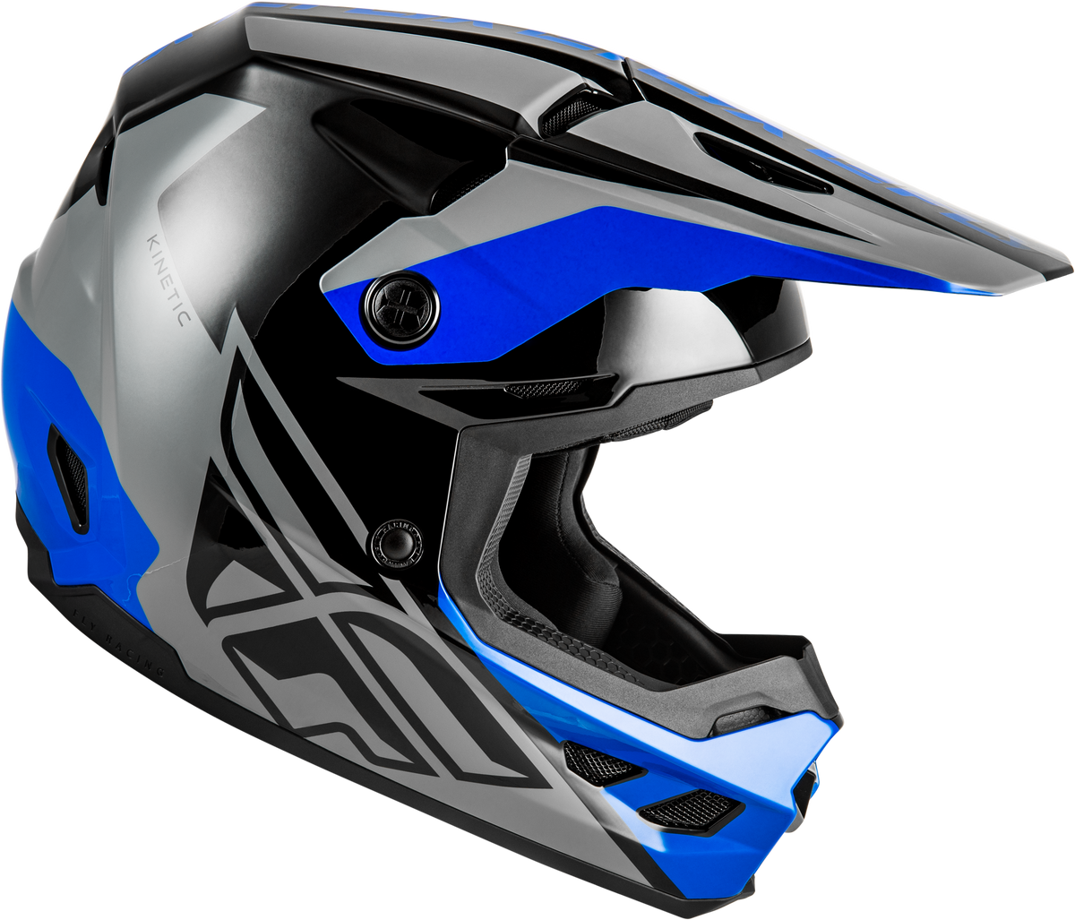 Kinetic Crest Helmet Grey/Black/Blue Xs
