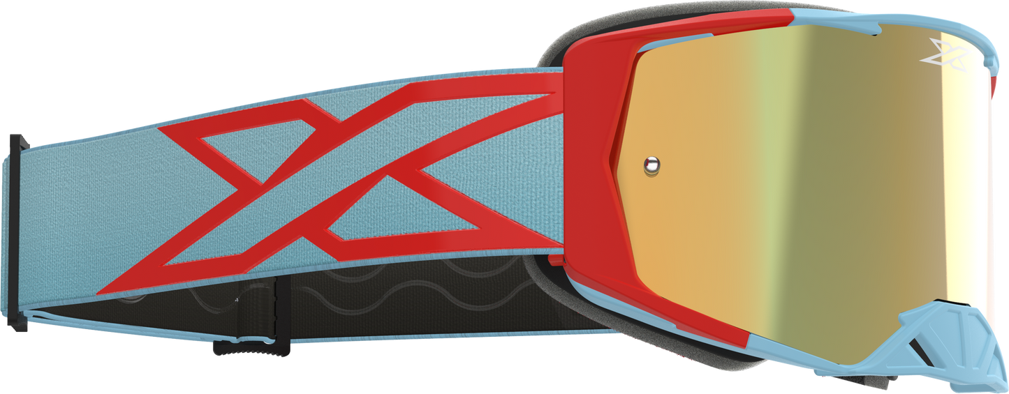 Lucid Caliber Goggle Light Blue Gold Mirror Lens