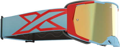 Lucid Caliber Goggle Light Blue Gold Mirror Lens