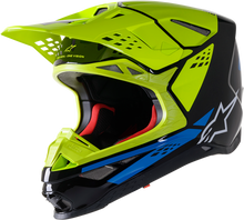 ALPINESTARS Supertech M8 Helmet - Factory - Black/Yellow/Blue - 2XL 8302922-1578-2X